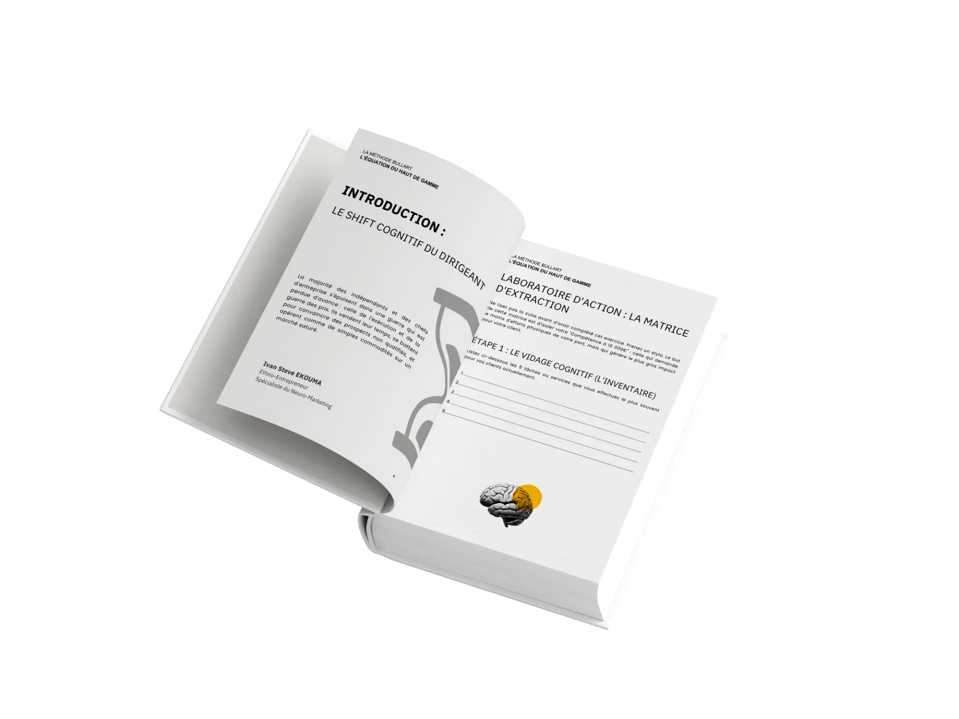 Pages intérieures de l'e-book avec exercices d'application